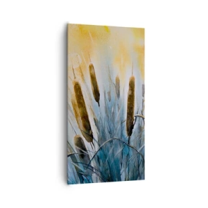 Canvastavla - Bild på duk - Vattnets kyla, solens hetta - 65x120 cm
