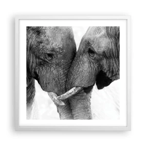 Affisch i vit ram - Hjärtlig bekännelse - 50x50 cm