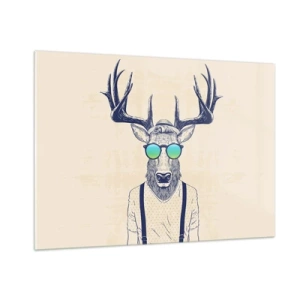 Glastavla - Bild på glas - Och vem väntade du på? - 100x70 cm