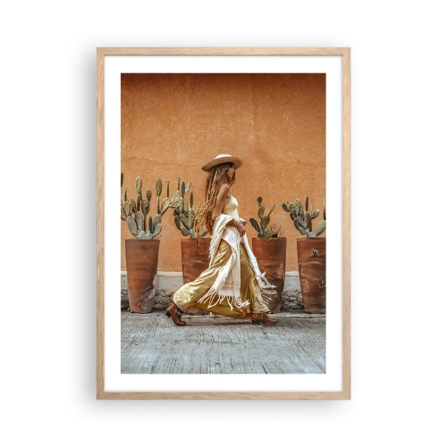 Affisch i ram av ljusek - I hippiestil - 50x70 cm