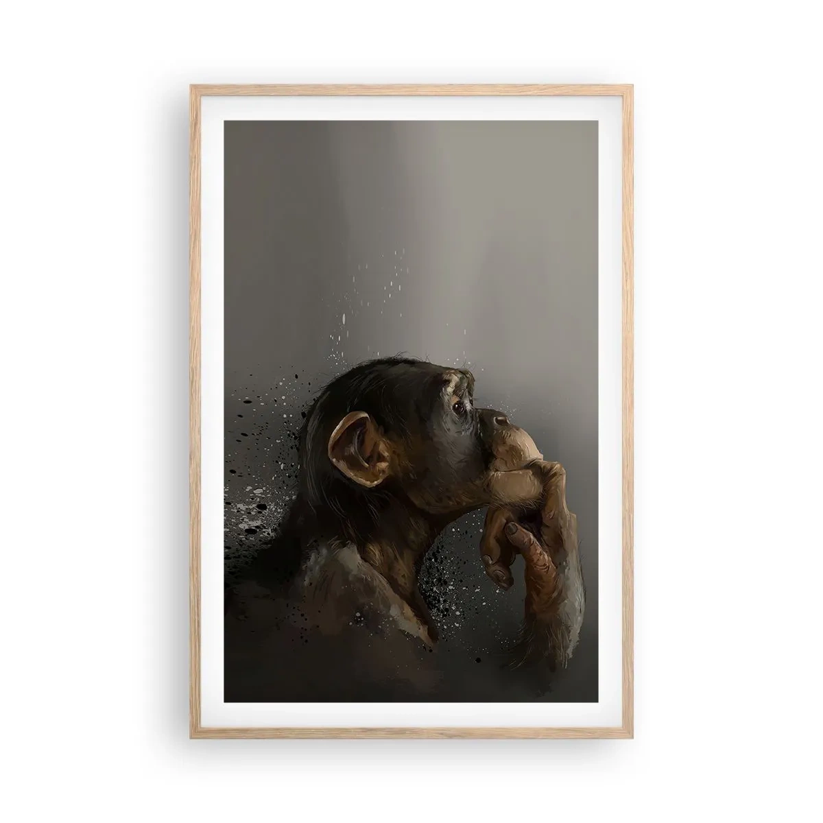 Affisch i ram av ljusek - Säkert en tänkare - 61x91 cm