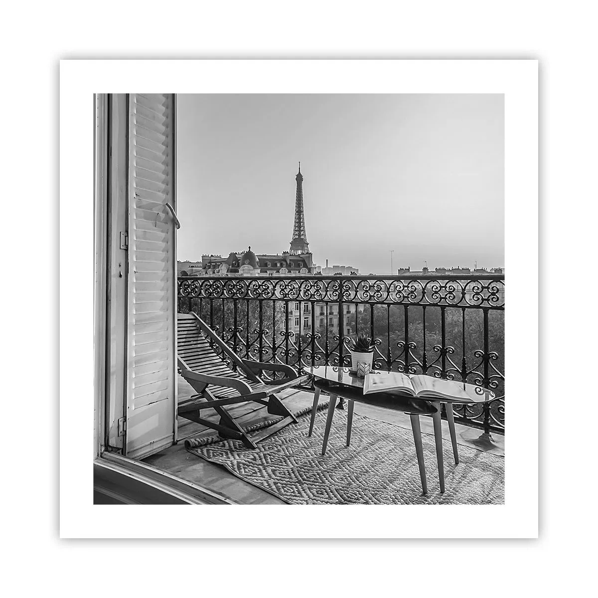 Affisch - En eftermiddag i Paris - 50x50 cm
