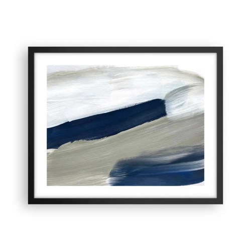 Affisch i svart ram - Möte med vitt - 50x40 cm