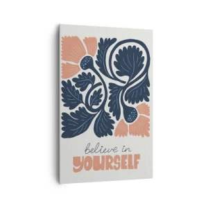 Canvastavla - Bild på duk - Blomma du också - 80x120 cm