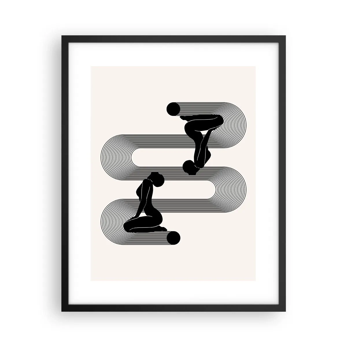 Affisch i svart ram - Sensuell symmetri - 40x50 cm