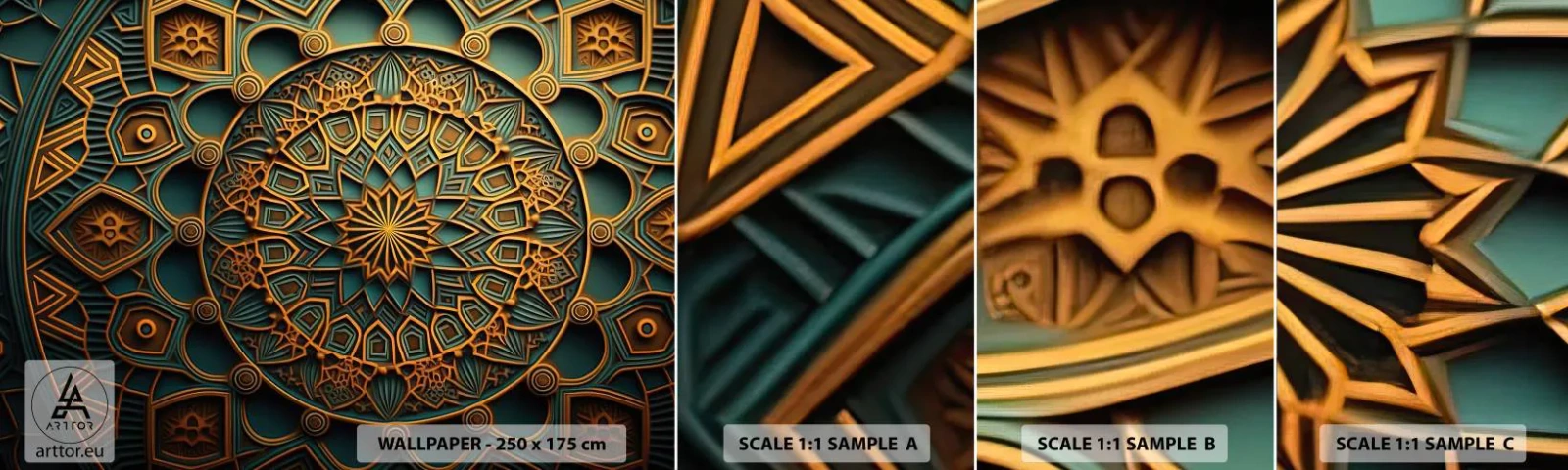 Fototapet Prov Standard Eco - I ett arabiskt klimat - Mosaik, arabiska, Dekorationer - 100x30 cm