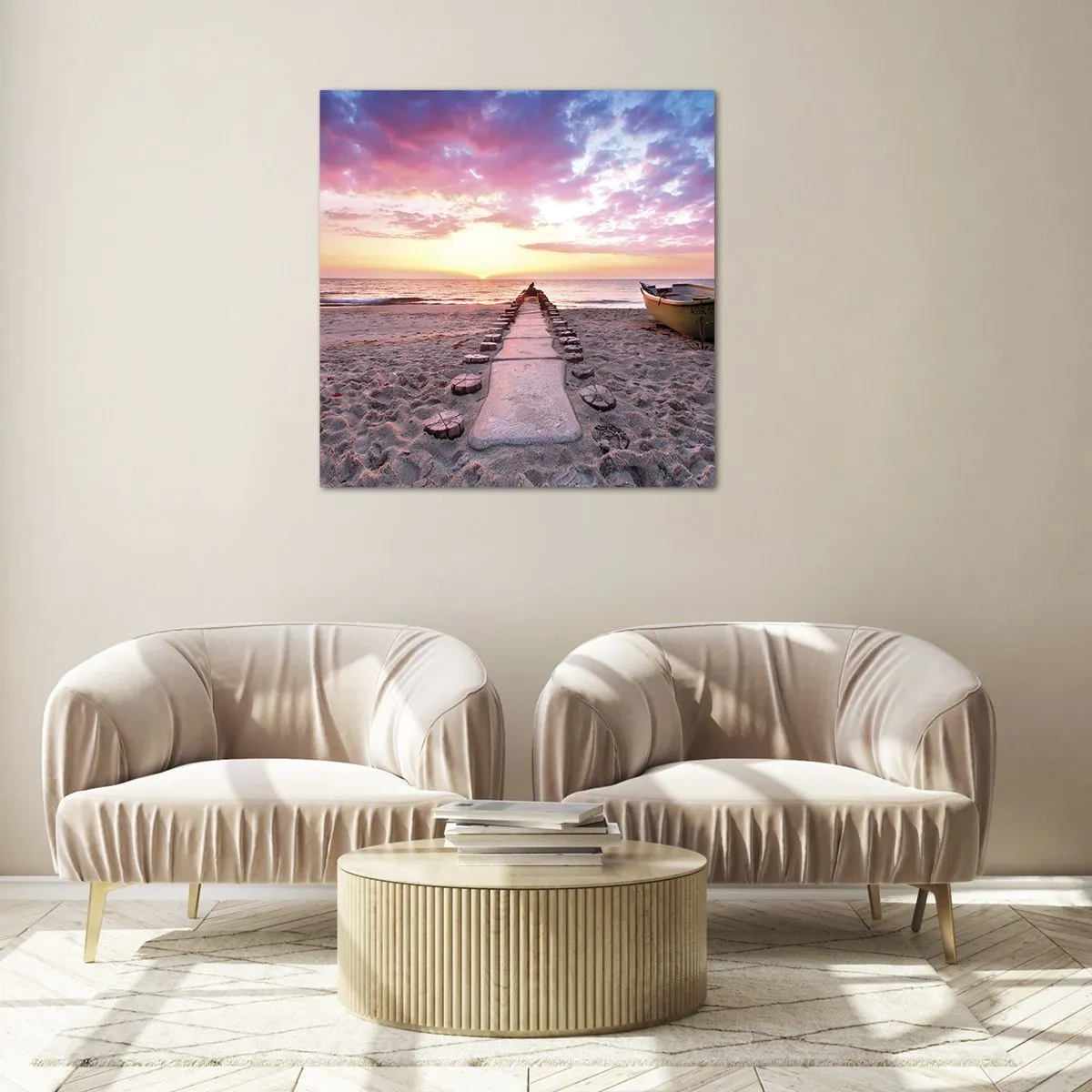 Glastavla - Bild på glas - En stund av djup upplevelse - 30x30 cm