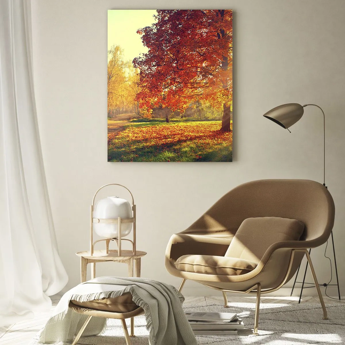 Glastavla - Bild på glas - Rött är vackert - 50x70 cm