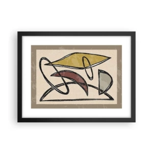 Affisch i svart ram - Vertikaler och nivåer - 40x30 cm