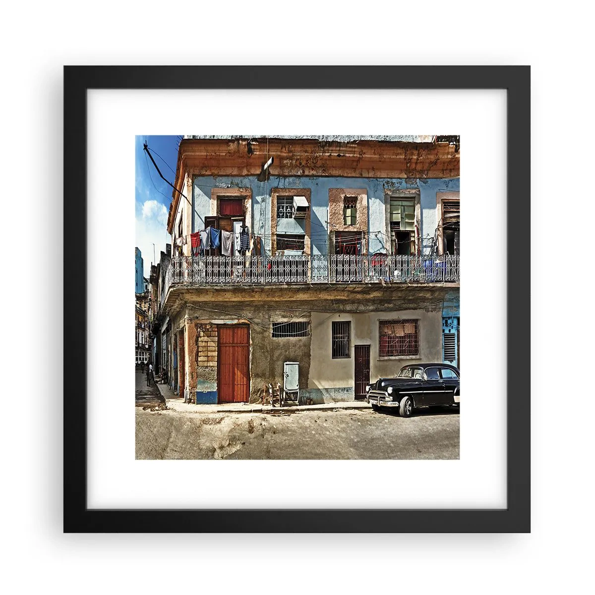 Affisch i svart ram - Havana stämning - 30x30 cm