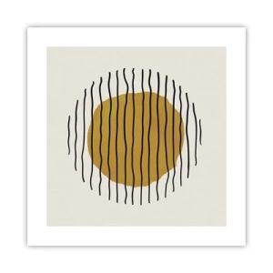 Affisch - Abstraktion som darrar av glöd - 40x40 cm