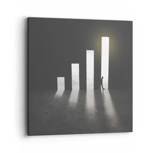 Canvastavla - Bild på duk - Framgång - ett intryck - 40x40 cm