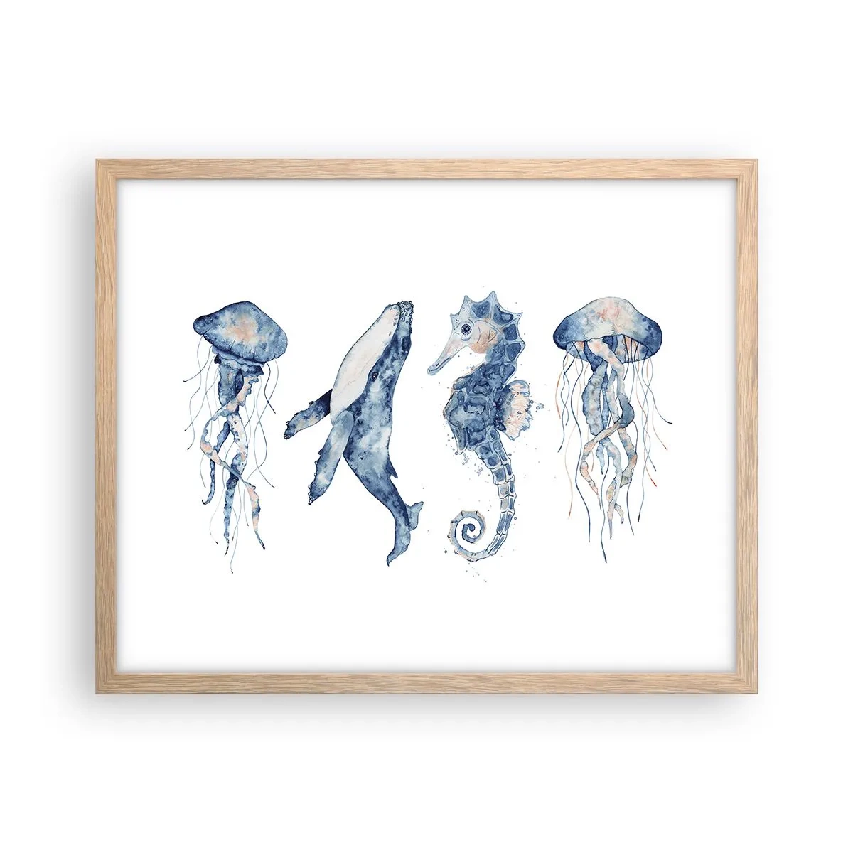 Affisch i ram av ljusek - Havets under - 50x40 cm