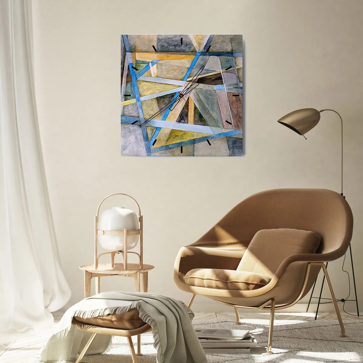 Väggklocka - Klocka på glas - Rakt fram eller diagonalt? - 30x30 cm