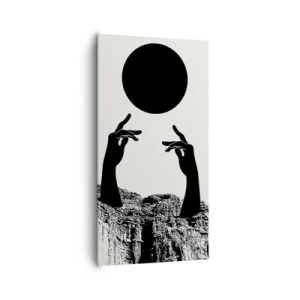 Canvastavla - Bild på duk - Surrealistisk komposition: solen och resten - 65x120 cm