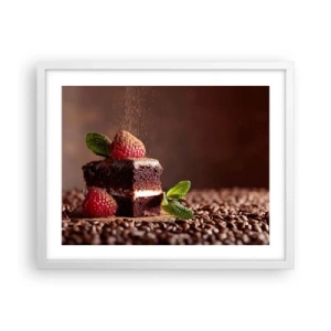 Affisch i vit ram - Livet är ljuvt - 50x40 cm