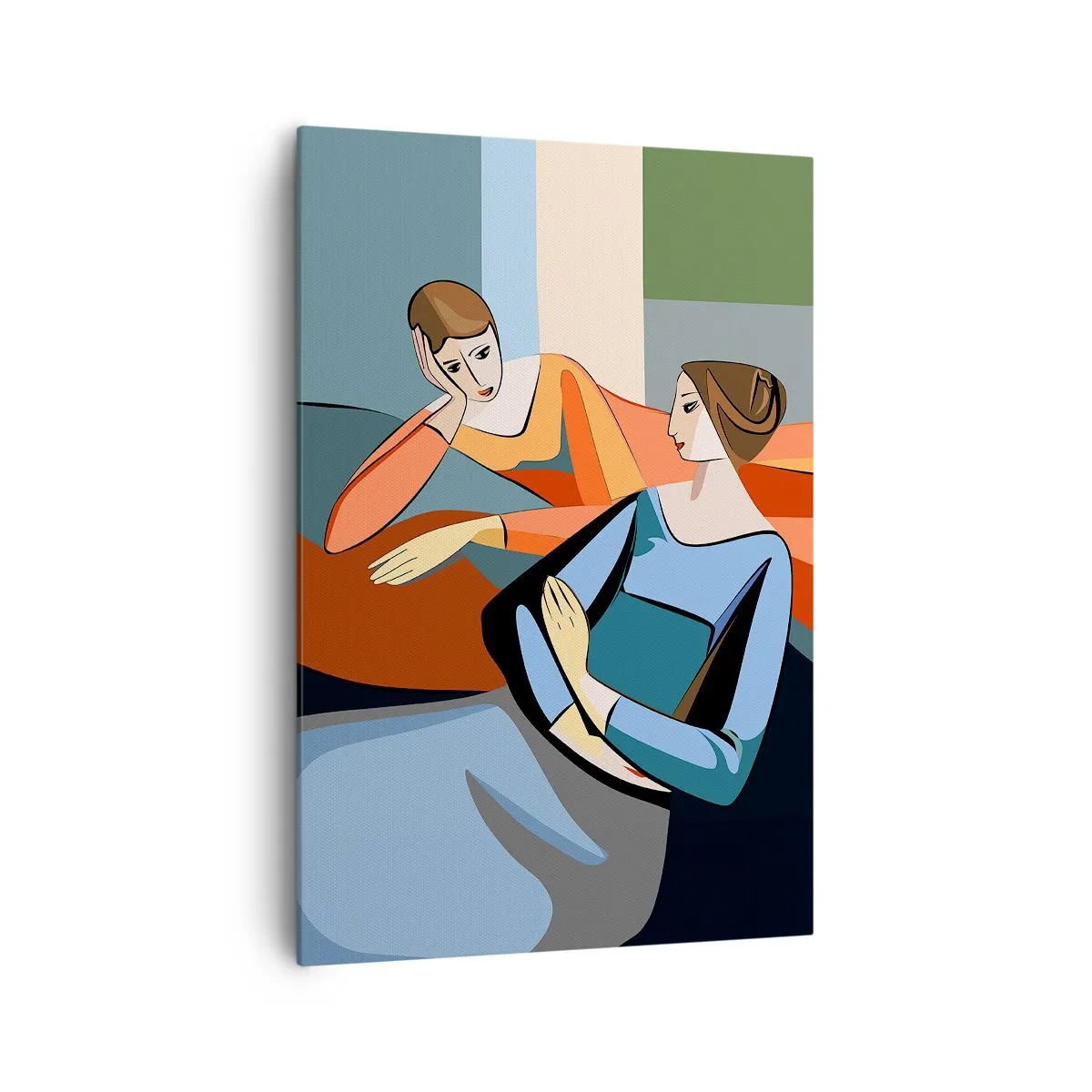 Canvastavla - Bild på duk - Ett ögonblick av förtrolighet - 70x100 cm