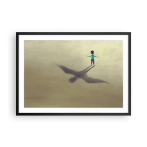 Affisch i svart ram - Framtidens hjälte - 70x50 cm