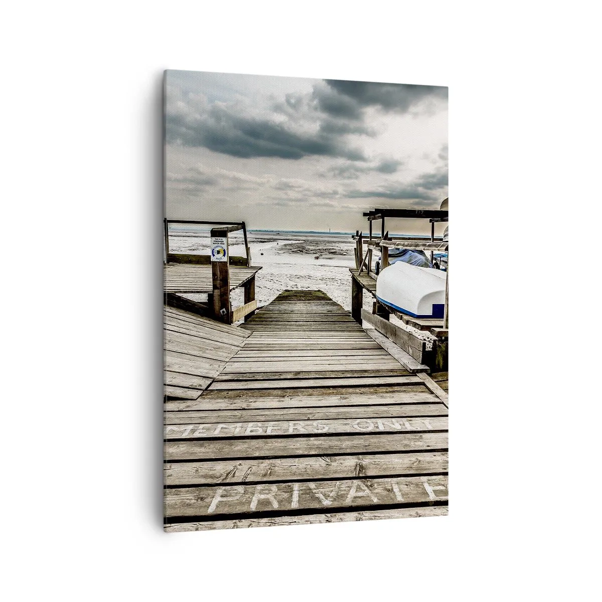 Canvastavla - Bild på duk - Stranden i norr - 70x100 cm