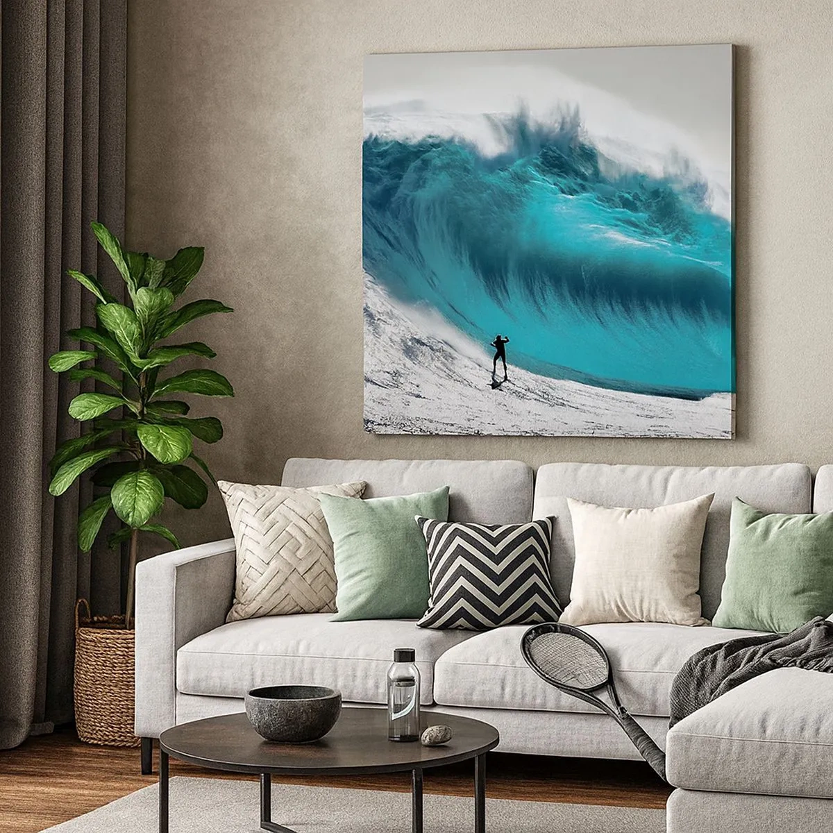 Canvastavla - Bild på duk - Utmaningen accepterad - 30x30 cm