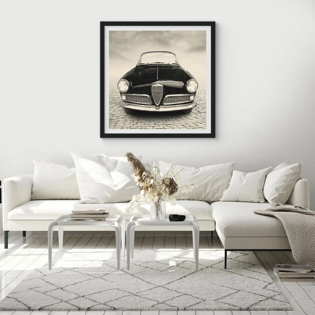 Affisch i svart ram - Hur kan man inte älska mig? - 60x60 cm