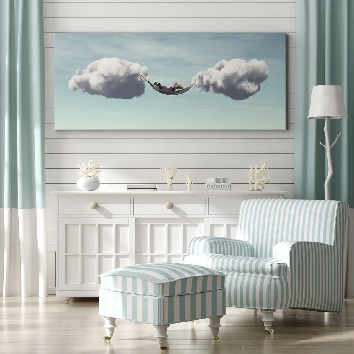 Canvastavla - Bild på duk - Stundens salighet - 120x50 cm