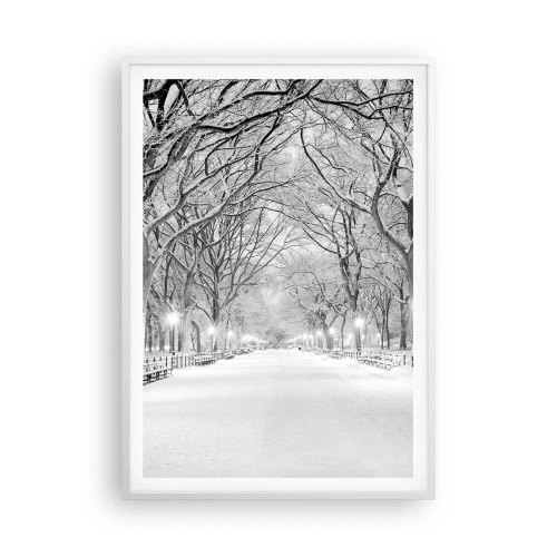 Affisch i vit ram - De fyra årstiderna - vinter - 70x100 cm