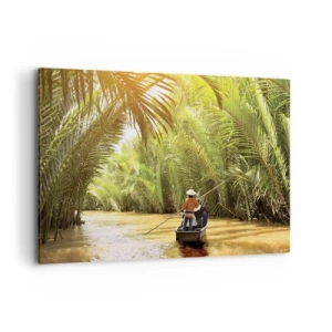 Canvastavla - Bild på duk - Genom en palmravin - 120x80 cm