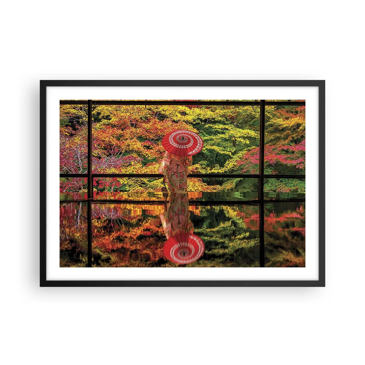 Affisch i svart ram - I naturens tempel - 70x50 cm