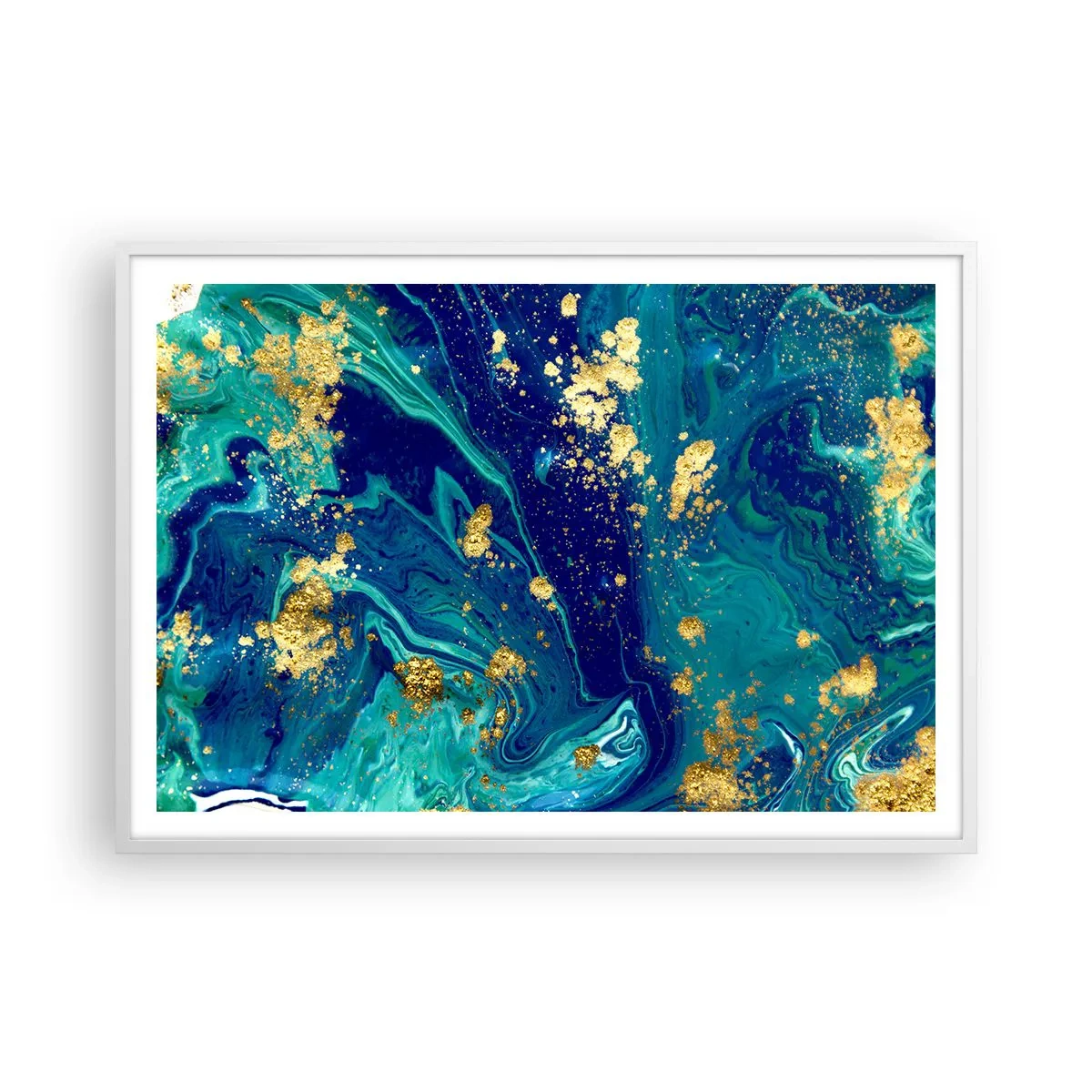 Affisch i vit ram - Solflingor - 100x70 cm