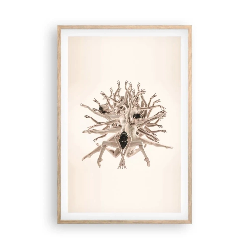 Affisch i ram av ljusek - Blommar i dansen - 61x91 cm