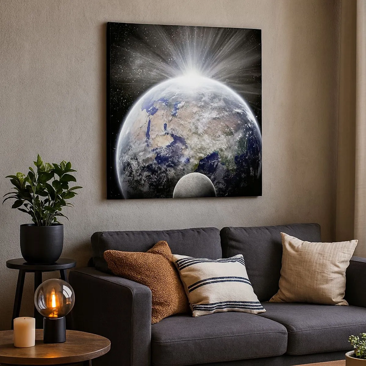 Canvastavla - Bild på duk - I fullt sken - 30x30 cm