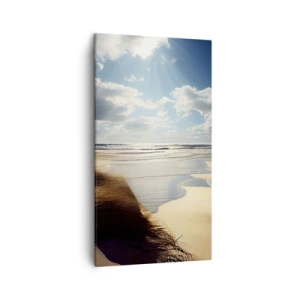 Canvastavla - Bild på duk - Strand, vild strand - 45x80 cm