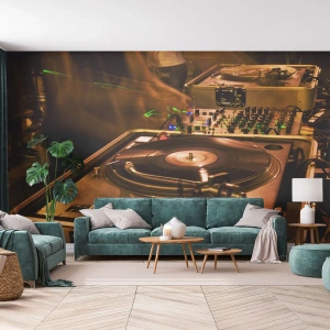 Fototapet Standard Eco - Känner du kraften? - musik, DJ, Vinyl - 500x350 cm