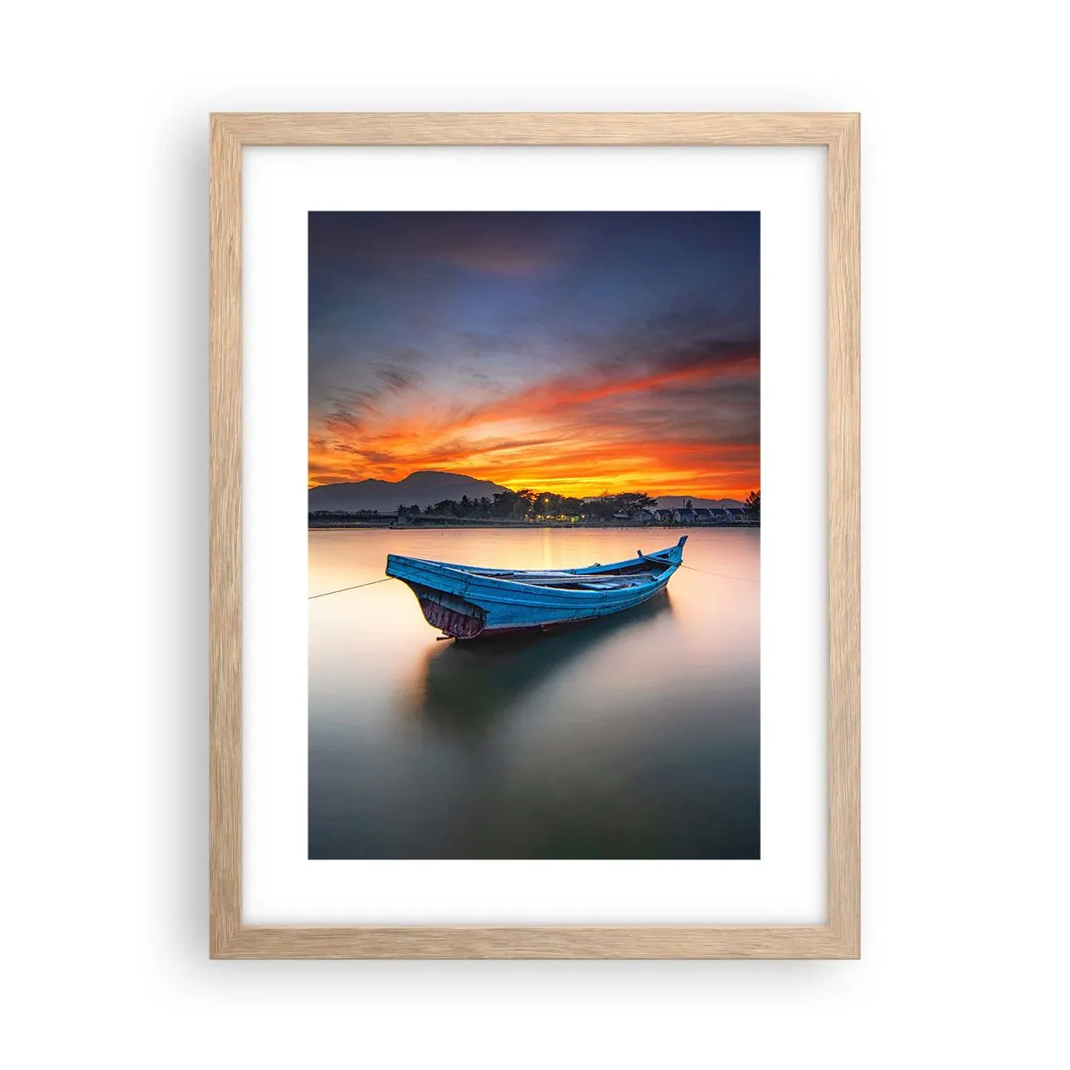 Affisch i ram av ljusek - Det kommer en god natt - 30x40 cm