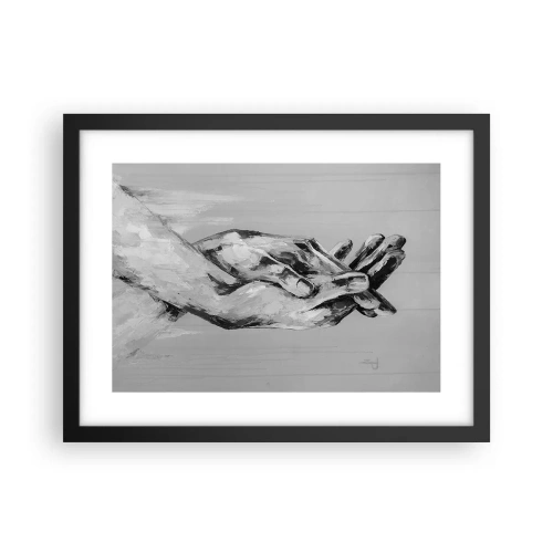 Affisch i svart ram - Början... - 40x30 cm