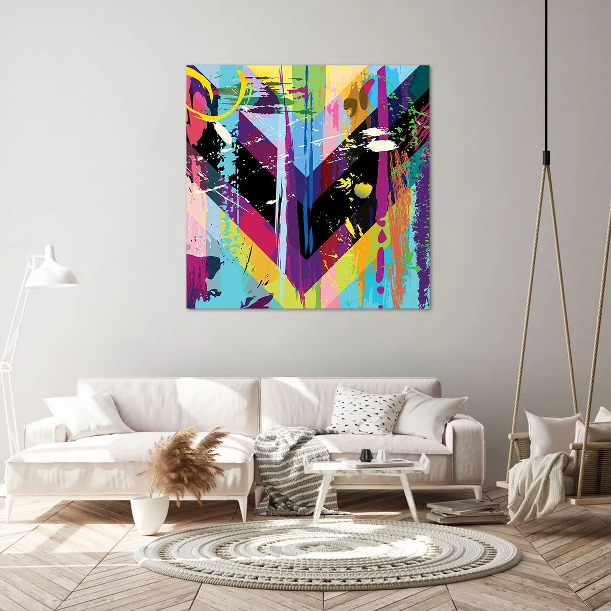 Canvastavla - Bild på duk - Uppifrån nedåt - 60x60 cm