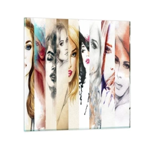 Glastavla - Bild på glas - Det är alltid DU - 50x50 cm