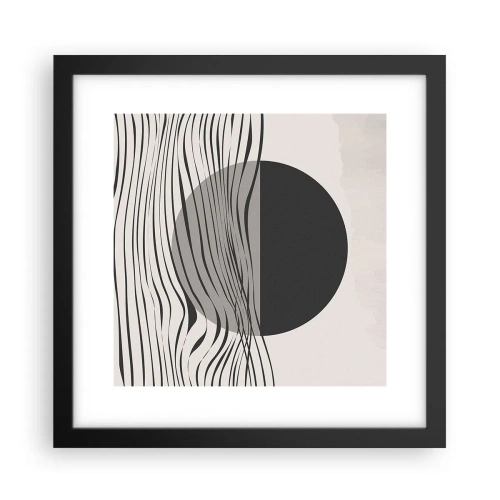 Affisch i svart ram - Halvdan komposition - 30x30 cm