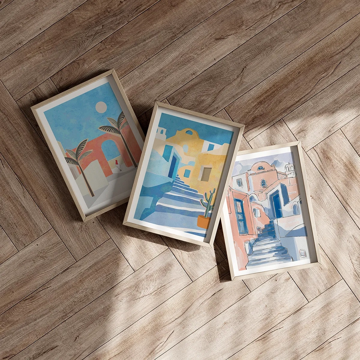 Affisch i ram av ljusek - En arabisk dag - 50x70 cm