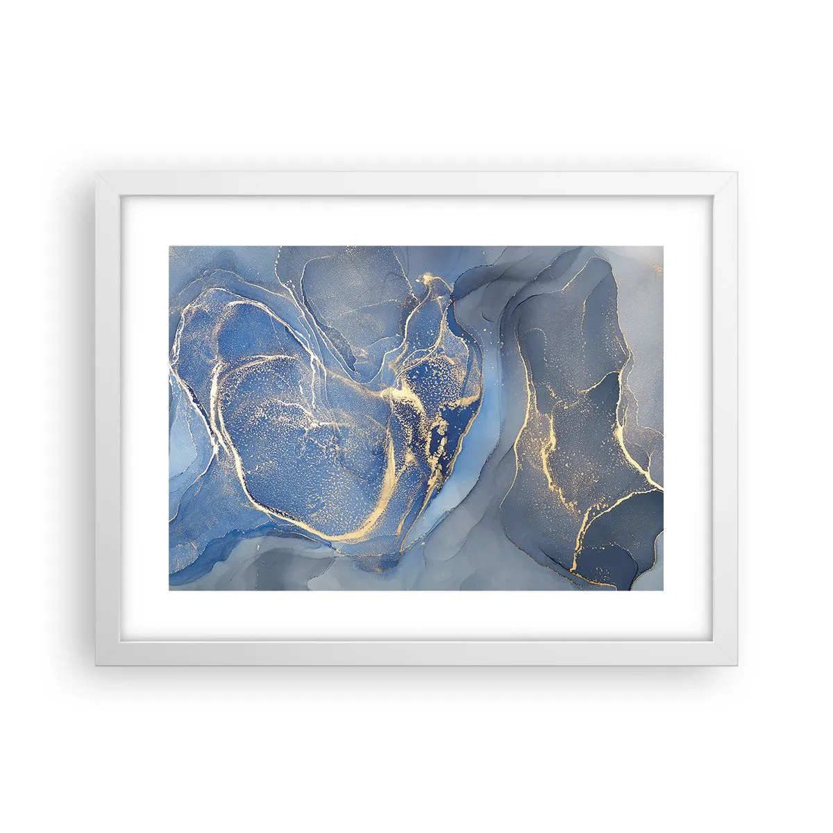 Affisch i vit ram - Gulddamm - 40x30 cm