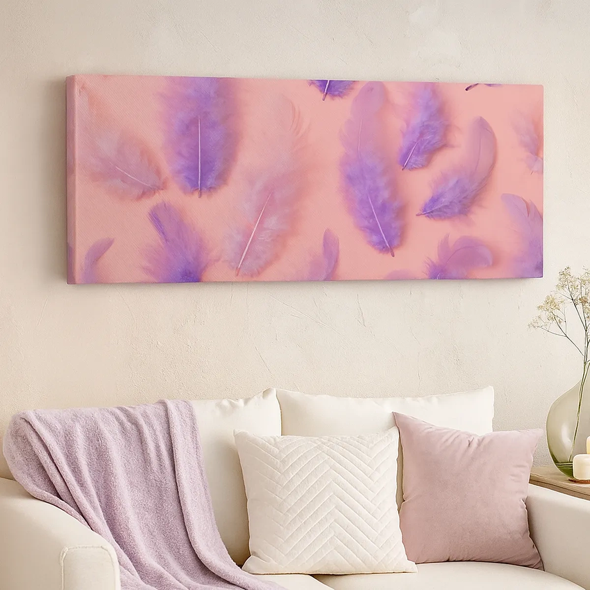 Canvastavla - Bild på duk - Lusten liljefågel - 30x30 cm