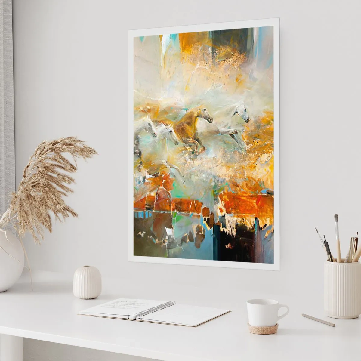Affisch - Galopp genom ljuset - 70x100 cm