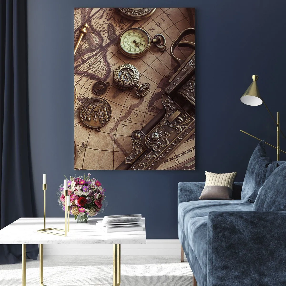 Glastavla - Bild på glas - Äventyret kallar - 70x100 cm