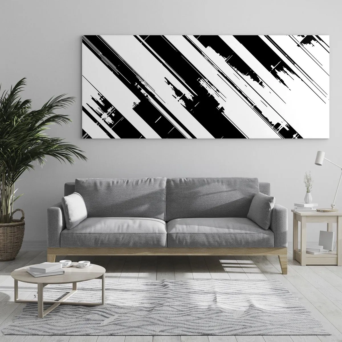 Glastavla - Bild på glas - Intensiv och dynamisk komposition - 100x40 cm