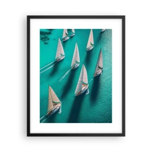 Affisch i svart ram - Tävla med vinden - 40x50 cm