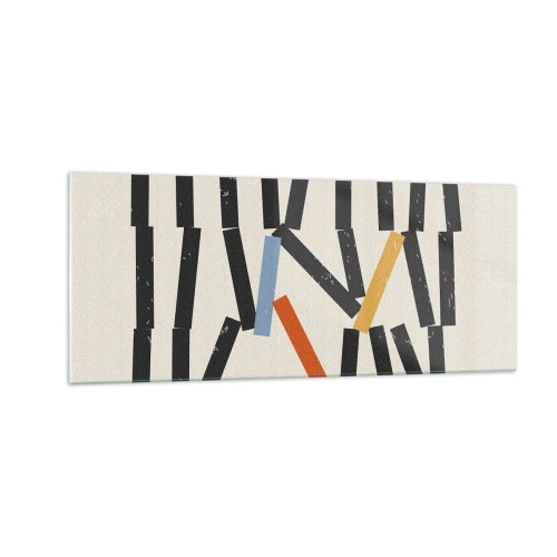 Glastavla - Bild på glas - Domino - komposition - 100x40 cm