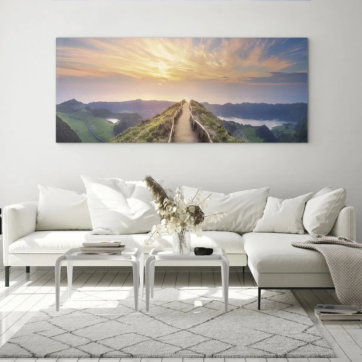 Glastavla - Bild på glas - Nära himlen - 100x40 cm