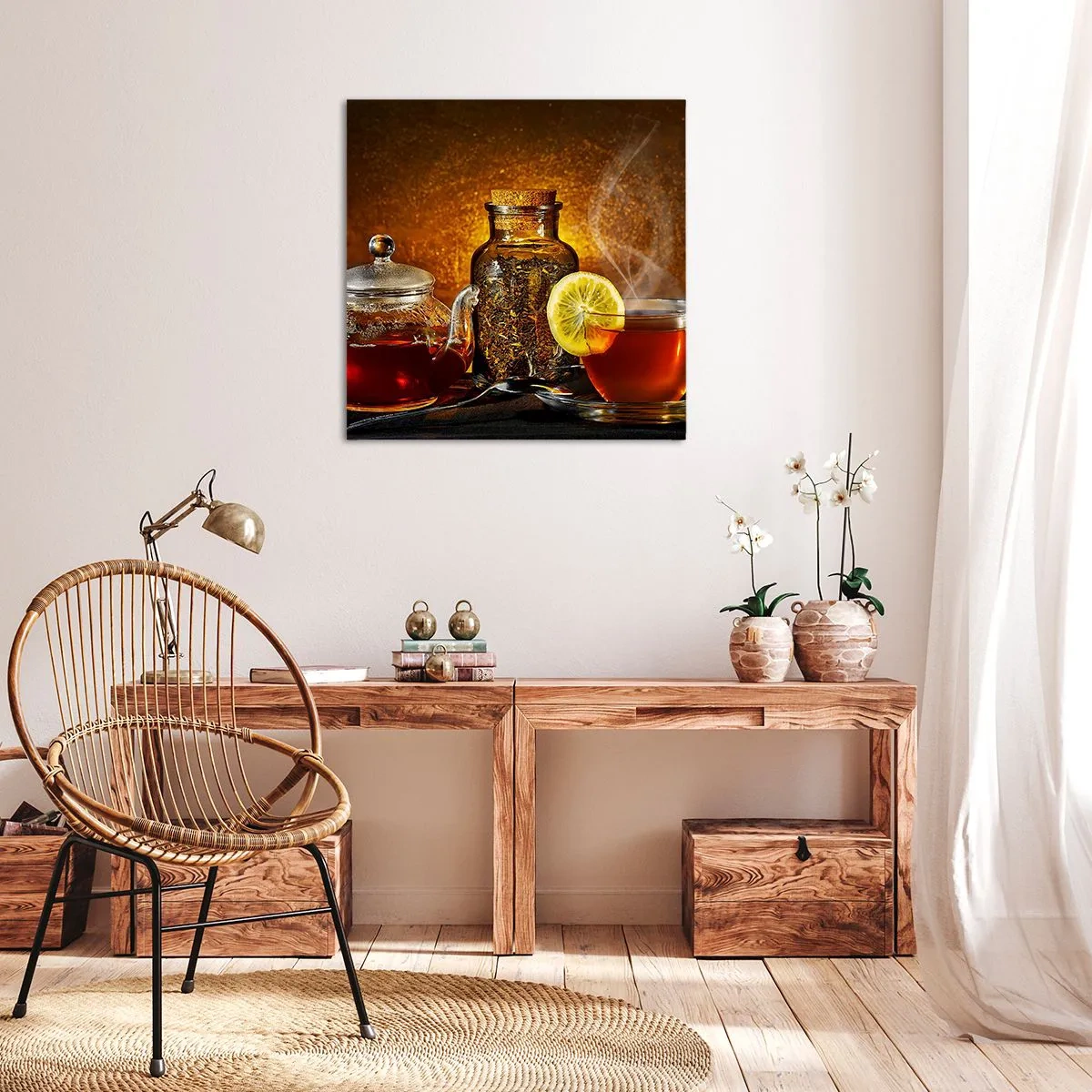 Canvastavla - Bild på duk - I holländska mästarnas stil - 60x60 cm