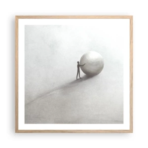 Affisch i ram av ljusek - Livets spel - 60x60 cm